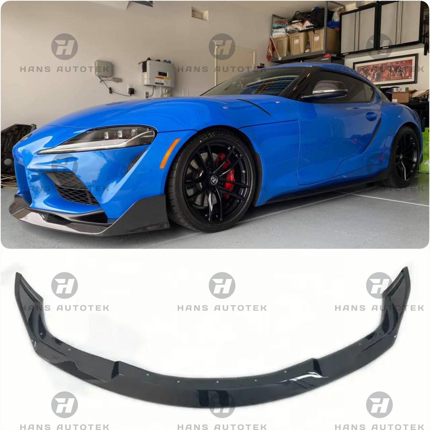 CARBON FIBER AM STYLE FRONT LIP SPLITTER FOR TOYOTA SUPRA MK5 A90 GR GTS 2019-UP