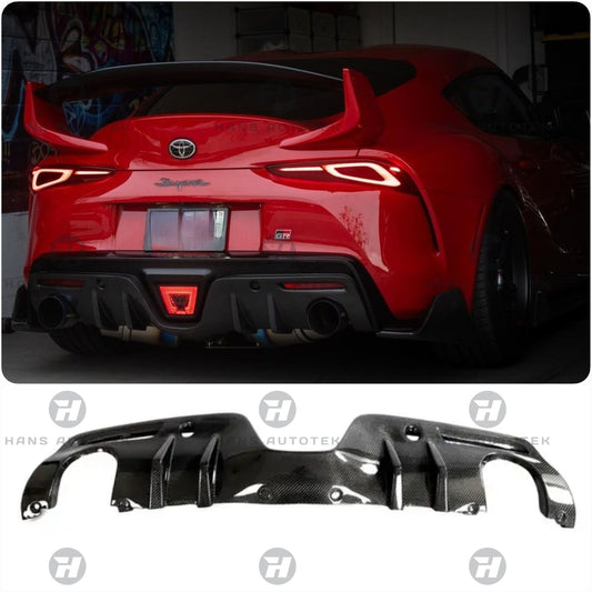 REAL CARBON FIBER BUMPER REAR DIFFUSER FOR TOYOTA SUPRA MK5 A90 GR GTS (19-24 )