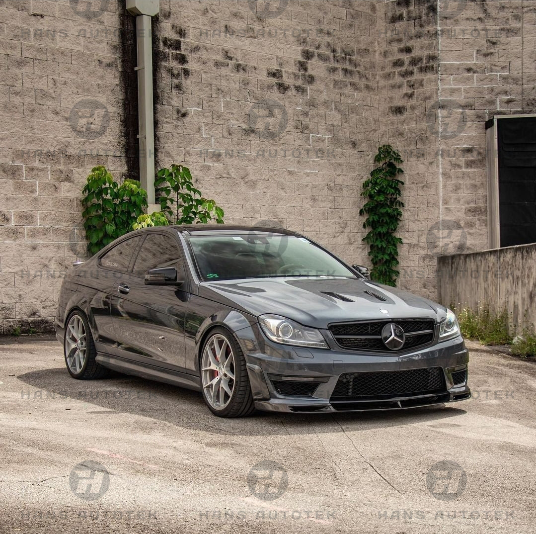 V Style Carbon Fiber Front Lip for Mercedes-Benz C63 AMG W204 Coupe SED ( 11-14)