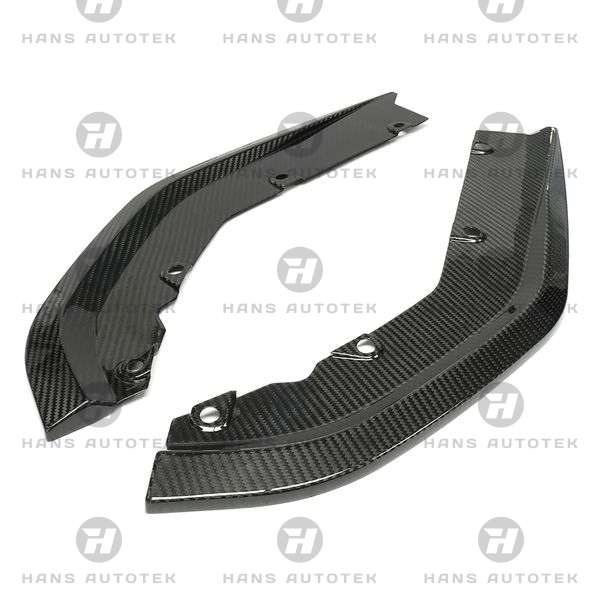P Style Dry Carbon Fiber Rear Bumper Splitters FOR BMW M3 G80 G81 Sedan & Wagon