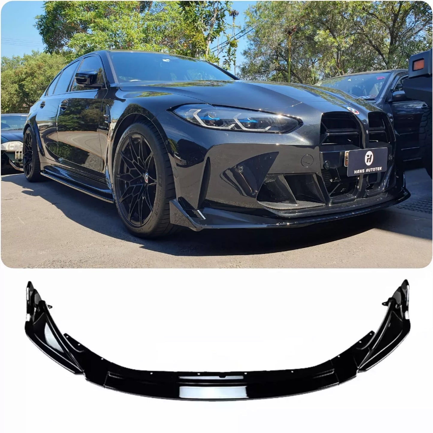CSL Style Gloss Black Splitter Front Lip FOR BMW M3 M4 G80 G82 G83 ( 2020+ )